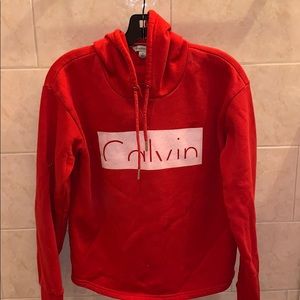 Red Calvin Klein hoody